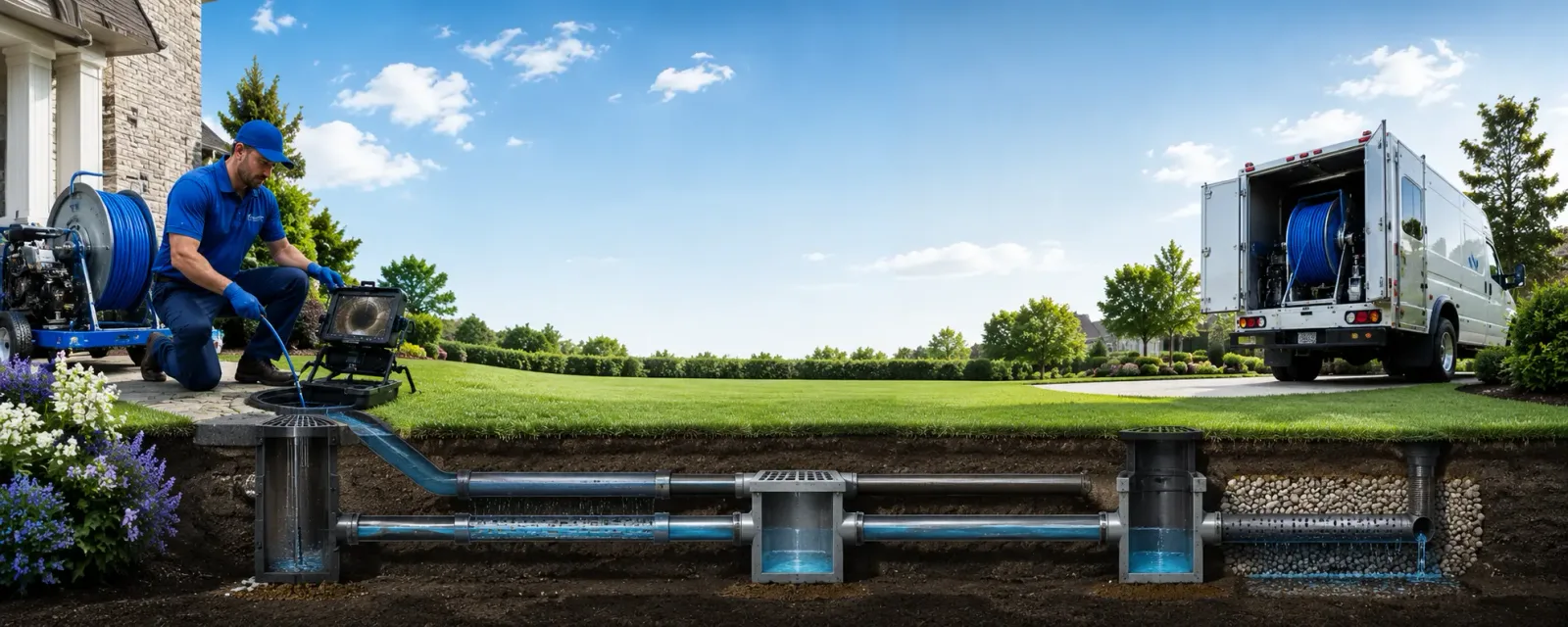 Outdoor drain cleaning information for Oconee, IL